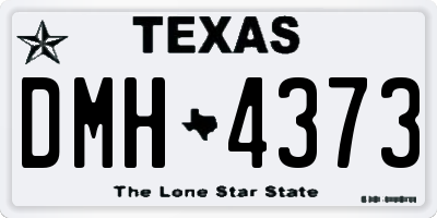 TX license plate DMH4373