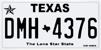 TX license plate DMH4376