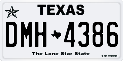 TX license plate DMH4386