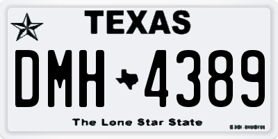 TX license plate DMH4389