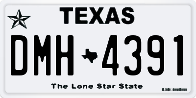 TX license plate DMH4391