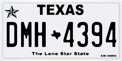 TX license plate DMH4394