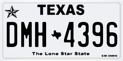 TX license plate DMH4396