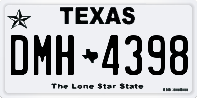 TX license plate DMH4398
