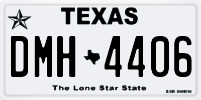 TX license plate DMH4406