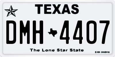 TX license plate DMH4407