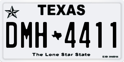 TX license plate DMH4411