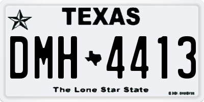TX license plate DMH4413