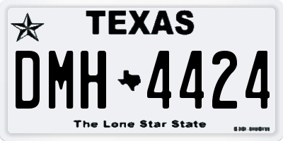TX license plate DMH4424