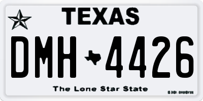 TX license plate DMH4426