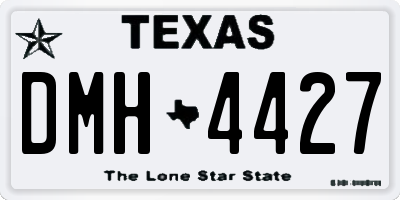TX license plate DMH4427