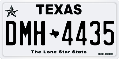 TX license plate DMH4435