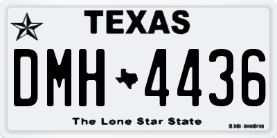TX license plate DMH4436