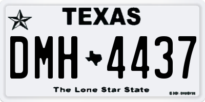 TX license plate DMH4437