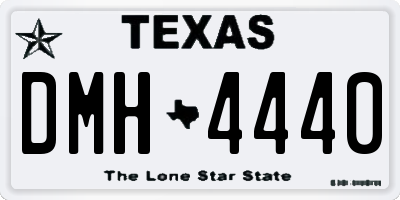 TX license plate DMH4440