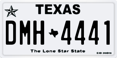 TX license plate DMH4441