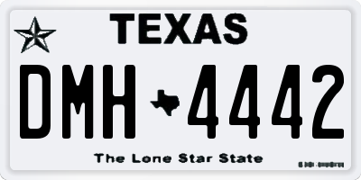 TX license plate DMH4442