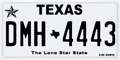 TX license plate DMH4443