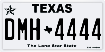 TX license plate DMH4444