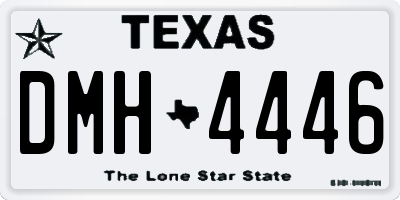 TX license plate DMH4446