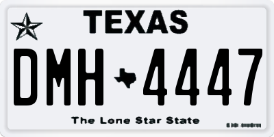 TX license plate DMH4447