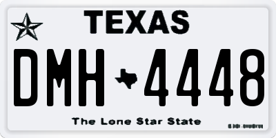 TX license plate DMH4448