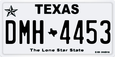 TX license plate DMH4453