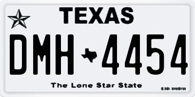 TX license plate DMH4454