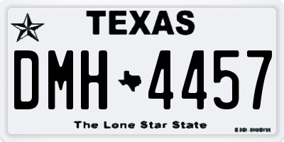TX license plate DMH4457