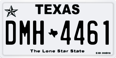 TX license plate DMH4461