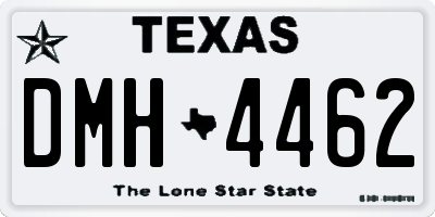 TX license plate DMH4462