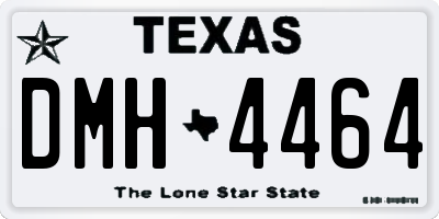 TX license plate DMH4464