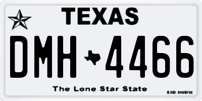 TX license plate DMH4466