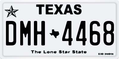 TX license plate DMH4468