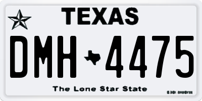 TX license plate DMH4475