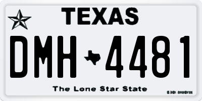 TX license plate DMH4481