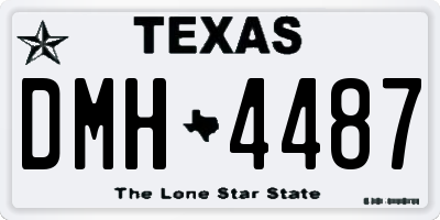 TX license plate DMH4487