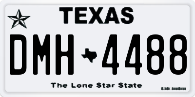 TX license plate DMH4488