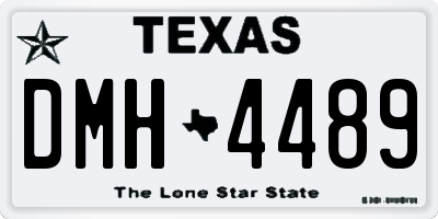 TX license plate DMH4489
