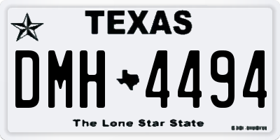 TX license plate DMH4494