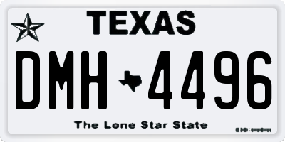 TX license plate DMH4496