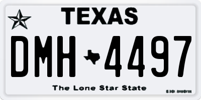 TX license plate DMH4497