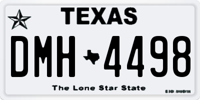 TX license plate DMH4498