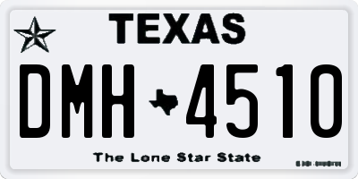 TX license plate DMH4510