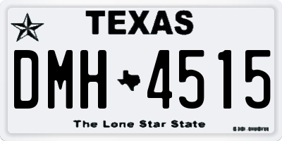 TX license plate DMH4515