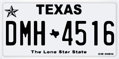 TX license plate DMH4516