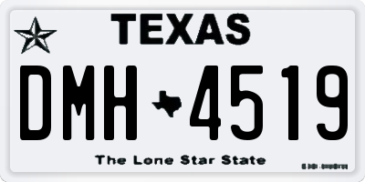 TX license plate DMH4519