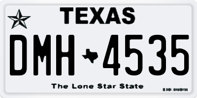 TX license plate DMH4535