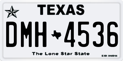 TX license plate DMH4536