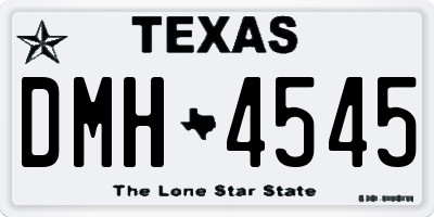 TX license plate DMH4545